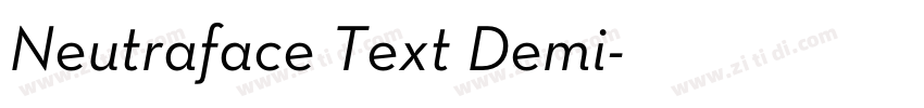 Neutraface Text Demi字体转换